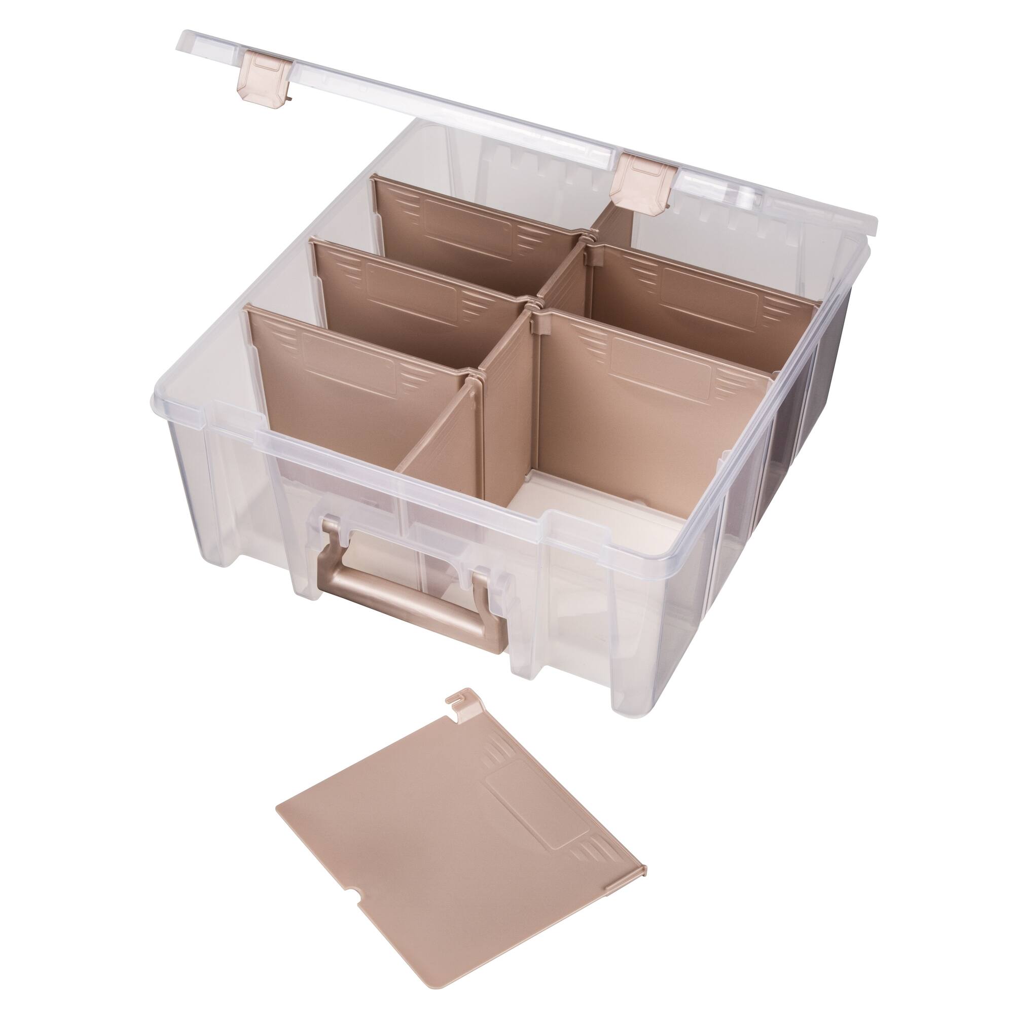 ArtBin® Rose Gold Super Satchel™ Double Deep Storage Bin with Dividers